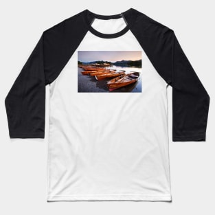 Friars Crag Rowing Boats Derwent Water Lake District Baseball T-Shirt